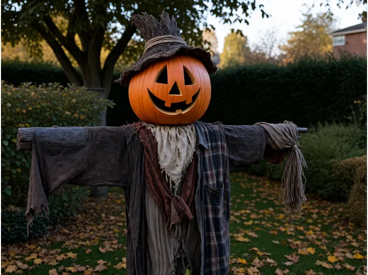 Spaventapasseri con la testa di zucca