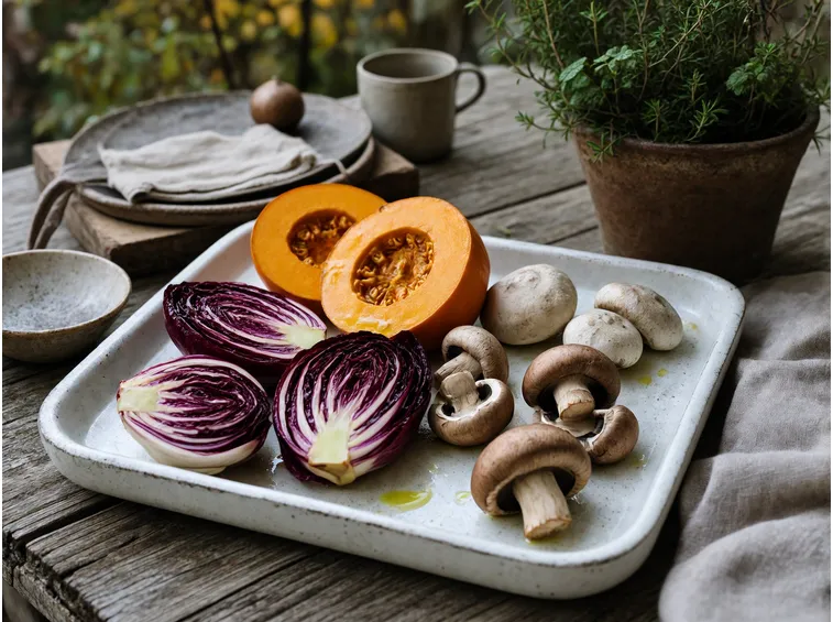 Prepara le verdure per la griglia calda