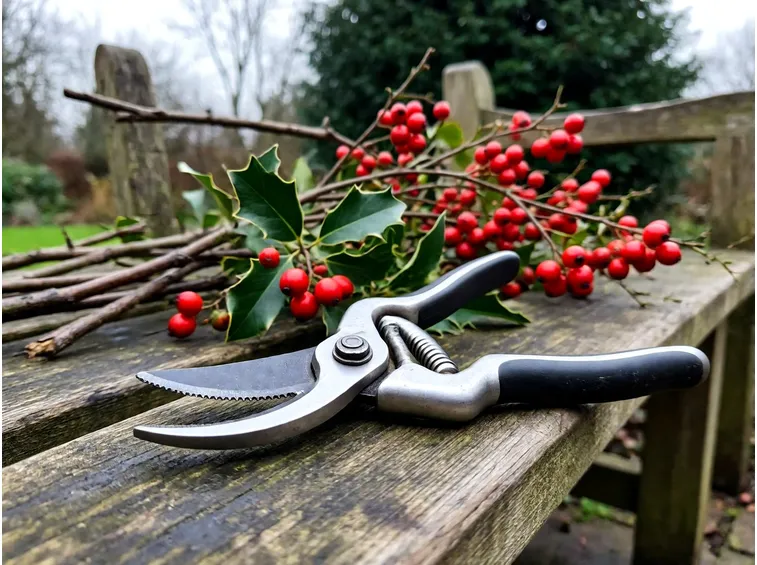 Cure, potatura e rami da raccogliere per le decorazioni delle feste