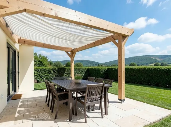 pergola addossata