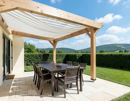 pergola addossata
