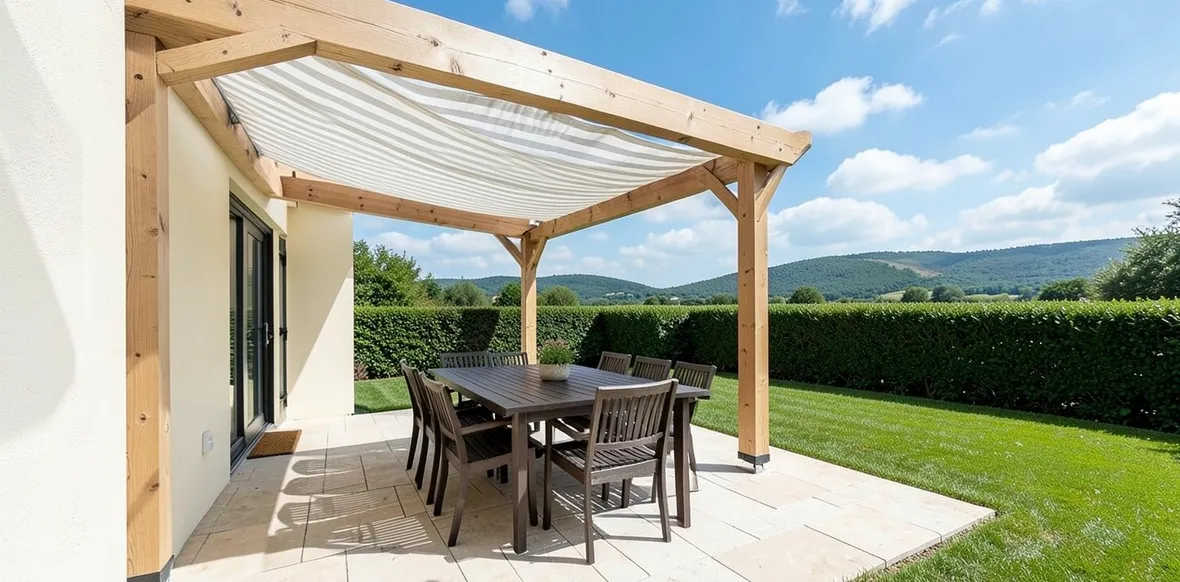 pergola addossata