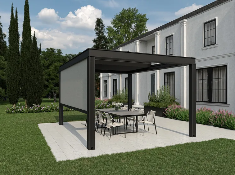 Carico di neve: quanto ne regge una pergola bioclimatica (foto Pergola Kedry Skylife a isola)