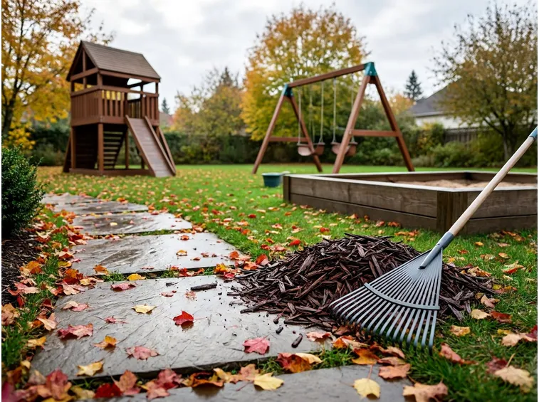 Preparare il giardino: fondo, foglie e attrezzature da controllare