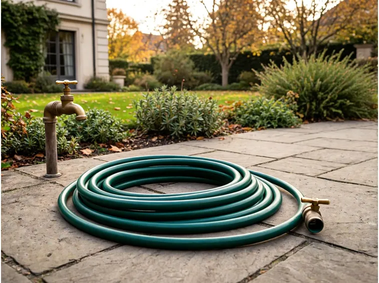 Svuotare il tubo da giardino e i raccordi fino all'ultima goccia