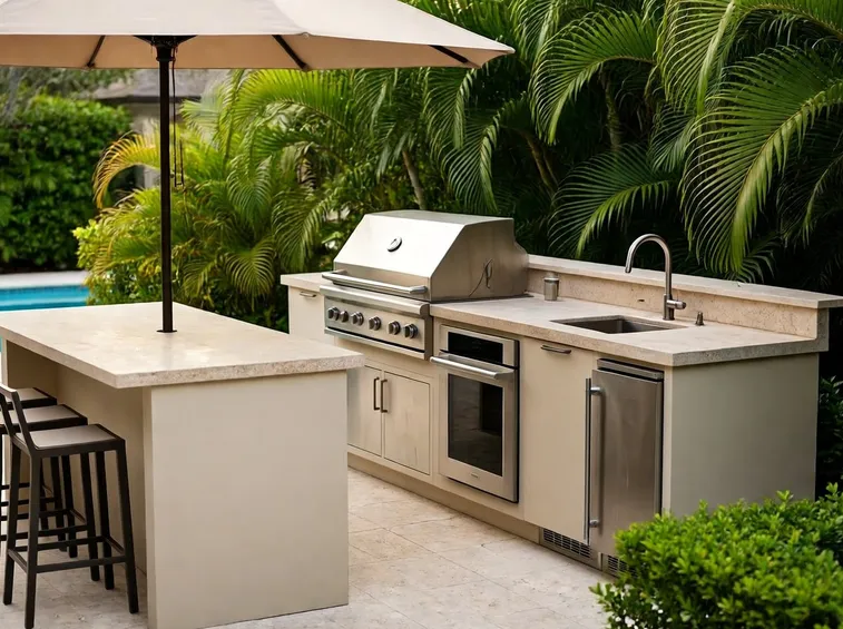 esempio di cucina in giardino