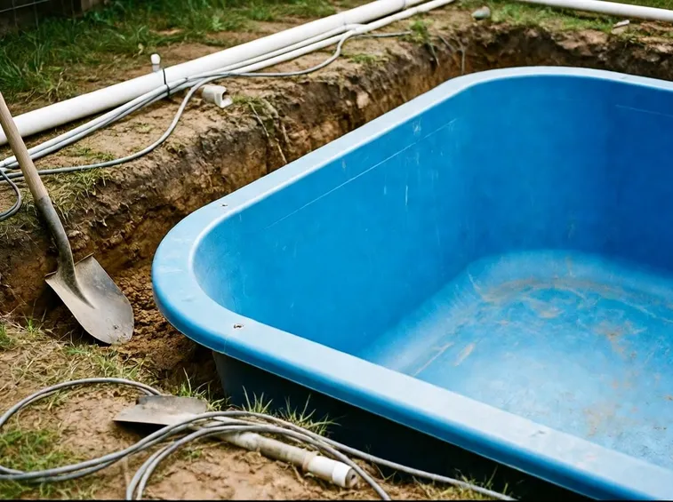 posa piscina in vetroresina