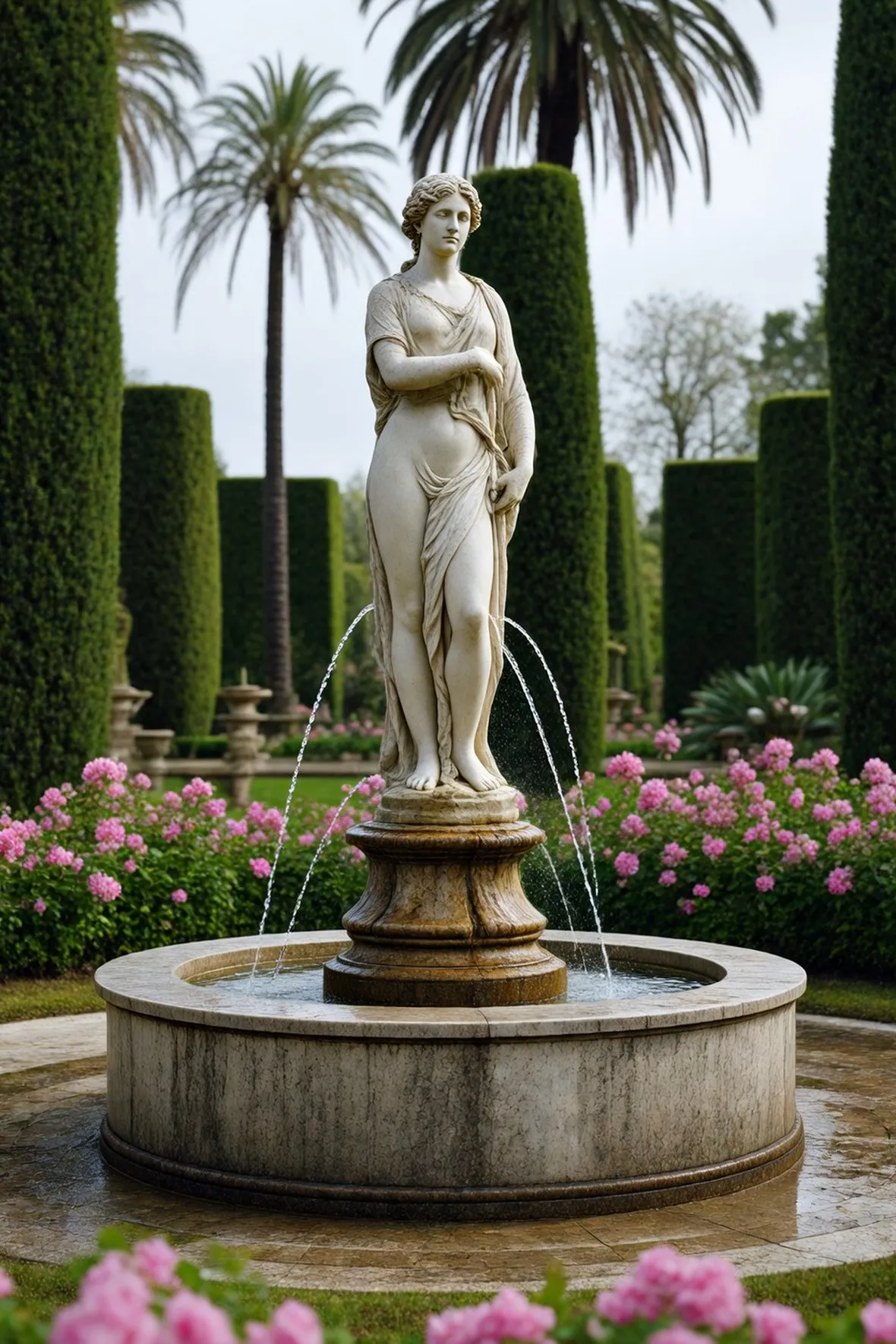 fontana giardino all'italiana