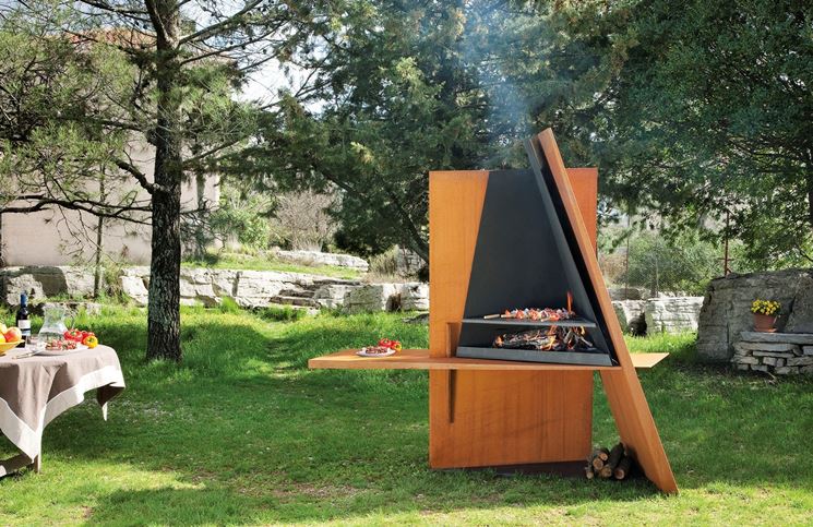 Barbecue a legna moderno