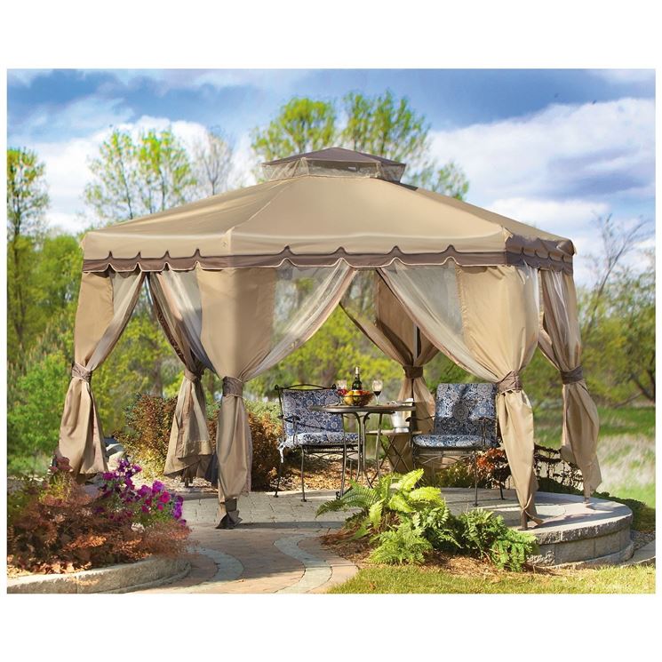 Set Di Tende Laterali Per Gazebo – 4 Lati Per Privacy – Adatto A Gazebo 10x3,7 M – Protezione Da Sole E Vento – Teli Per Esterni