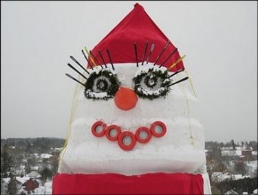 Un esempio di pupazzo di neve.